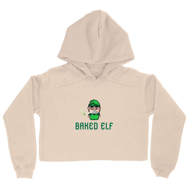 Baked Elf Signature Cropped Fleece Hoodie